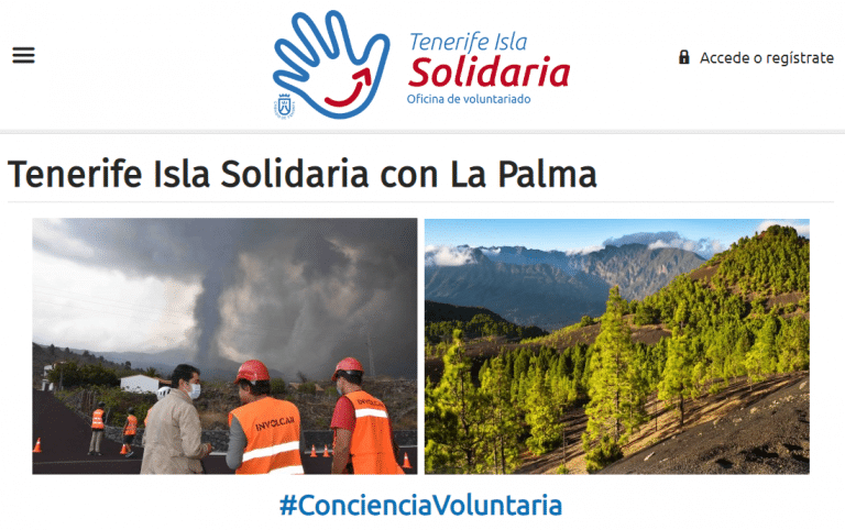 El Cabildo de Tenerife canaliza la solidaridad de la isla con La Palma a través de Tenerife Isla Solidaria