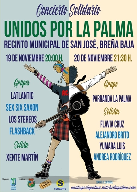 El Cabildo de La Palma organiza un concierto solidario para recaudar fondos para los damnificados del volcán