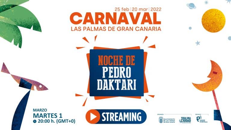 La noche de Pedro Daktari se colará en los hogares a través del streaming del Carnaval de Las Palmas de Gran Canaria