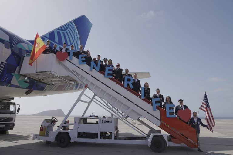 Lee más sobre el artículo Tenerife recibe el primer vuelo directo de United Airlines desde Nueva York