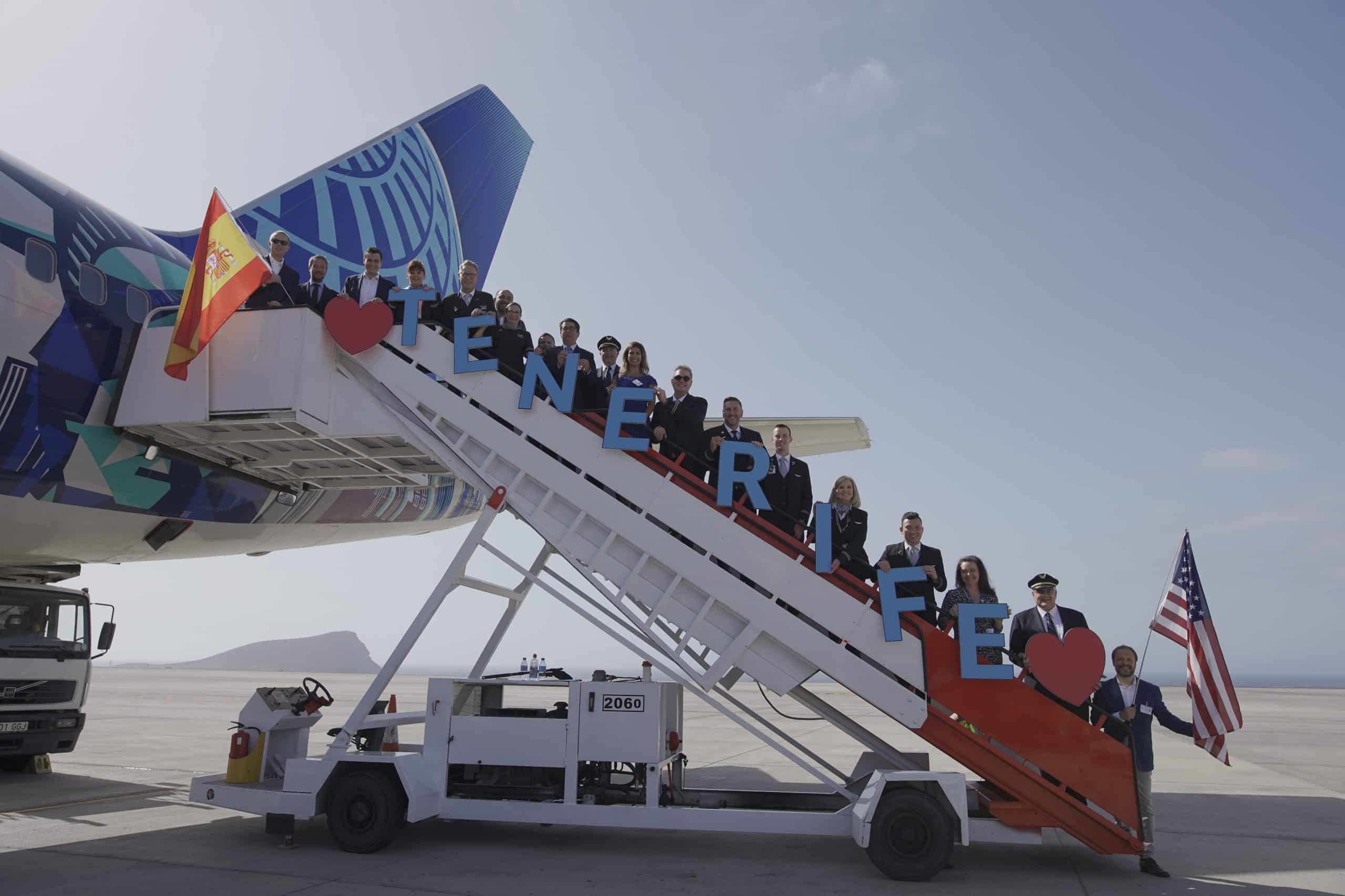 En este momento estás viendo Tenerife recibe el primer vuelo directo de United Airlines desde Nueva York
