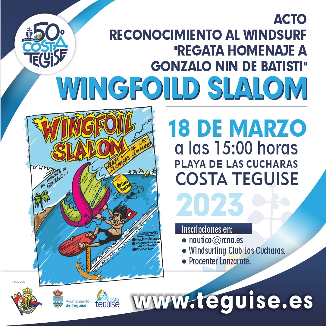 En este momento estás viendo <strong>Costa Teguise acogerá este sábado una regata en reconocimiento al mundo del windsurf</strong>